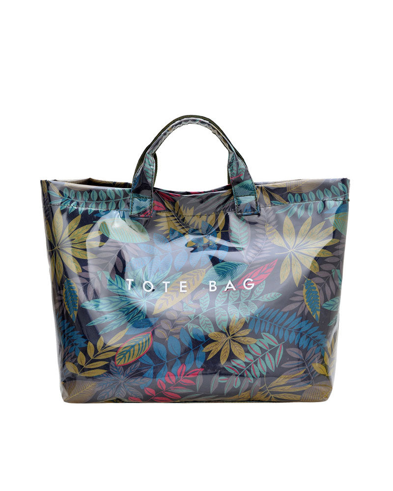 Women's Camo And And Leaf Print Tote Bag