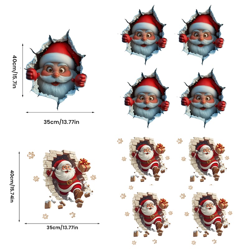 Santa Claus Wall Sticker Set