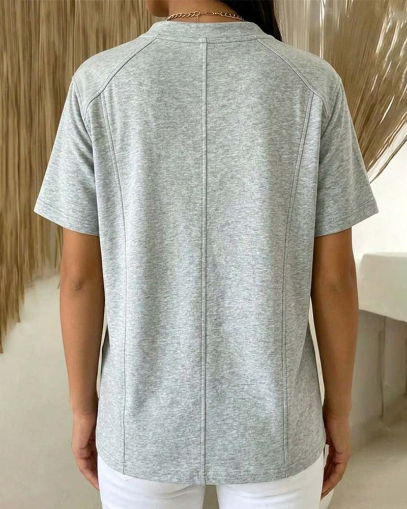 Casual Solid Color T-Shirt