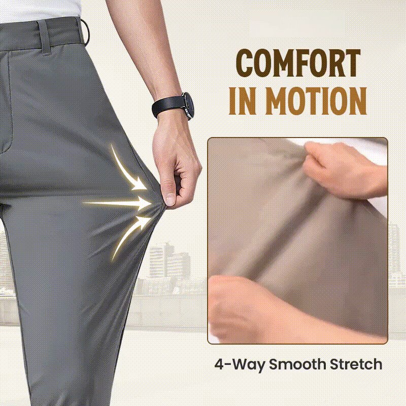 Men's Active Khaki Pants With Expandable Waistband