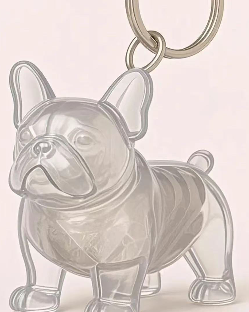 Dog Hair Keepsake Keychain - Memory Capsule Pendant