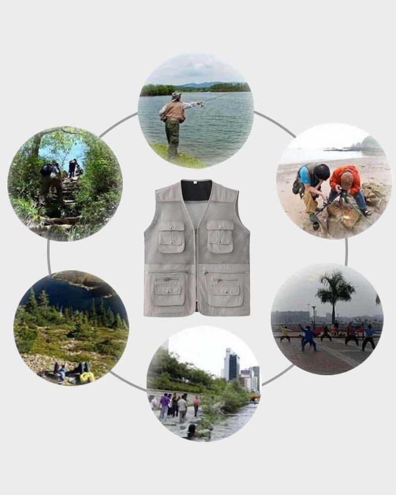 Multi-Pocket Mesh Vest