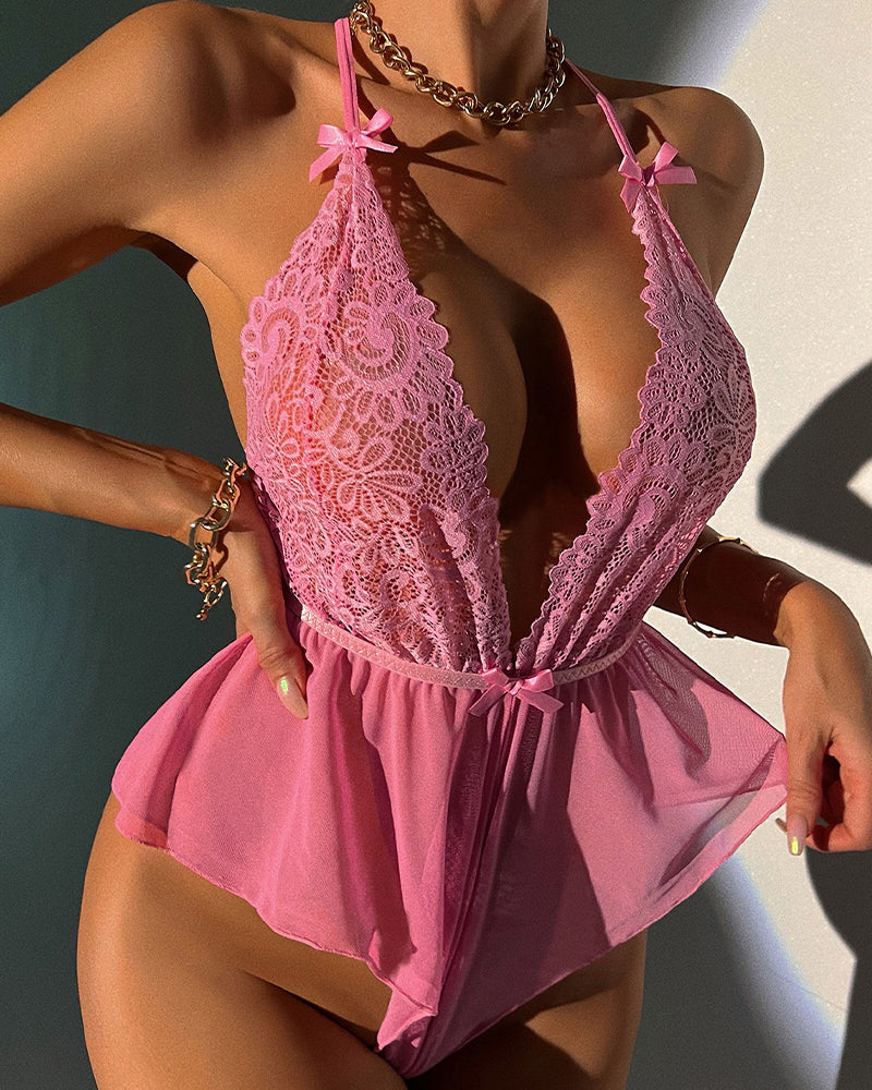 Sexy One-Piece Strappy Lingerie