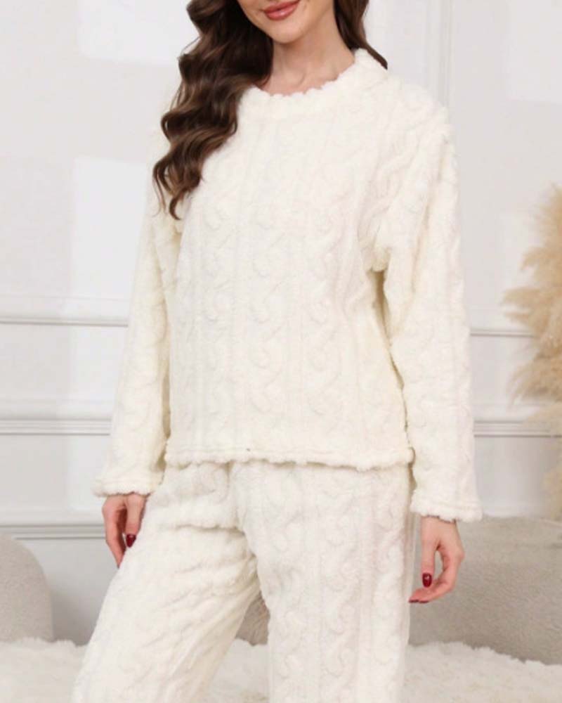 Solid Color Homewear Pajama Set