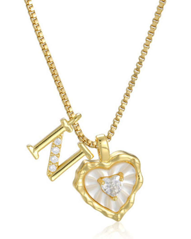A–Z Micro Pave Letter Pendant Necklace