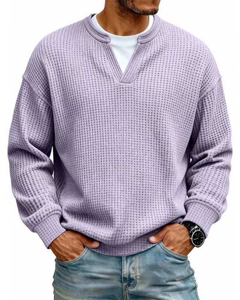Men's Crewneck Fake Layered Sweatshirt