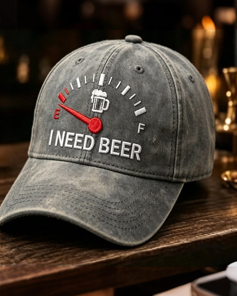 Dashboard Beer Embroidered Baseball Cap