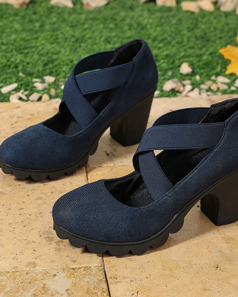 Vintage Cross Lace-Up Shoes
