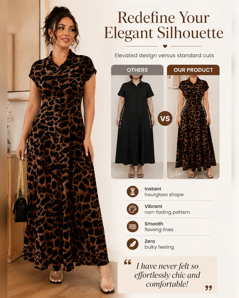 Casual Leopard Maxi Dress
