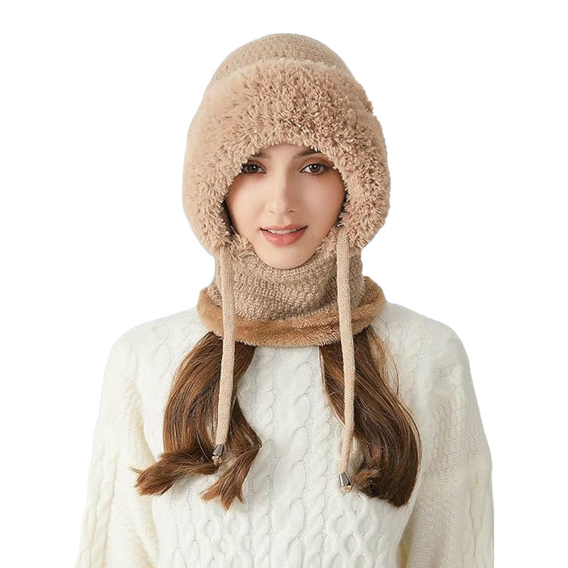 Wind-Resistant Outdoor Hat And Scarf For Women