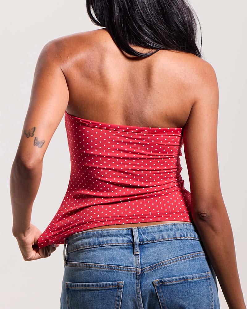 Polka Dot Padded Cami Top