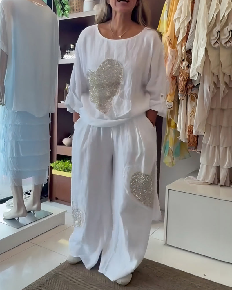 Simple Sequin Heart Set