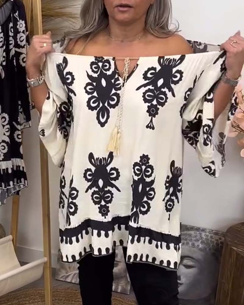 Off Shoulder Loose Blouse