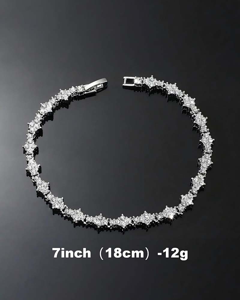 Classic Sparkling Cubic Zirconia Commemorative Bracelet
