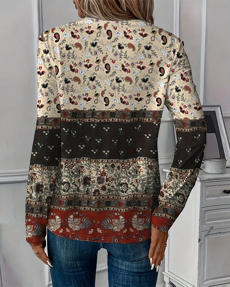 Retro Fashion Casual Printed T-shirt