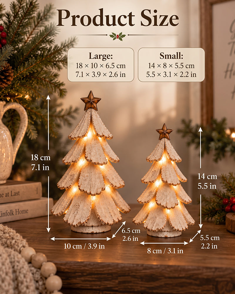 🎄🌙Vintage Lighted Christmas Tree Figurine
