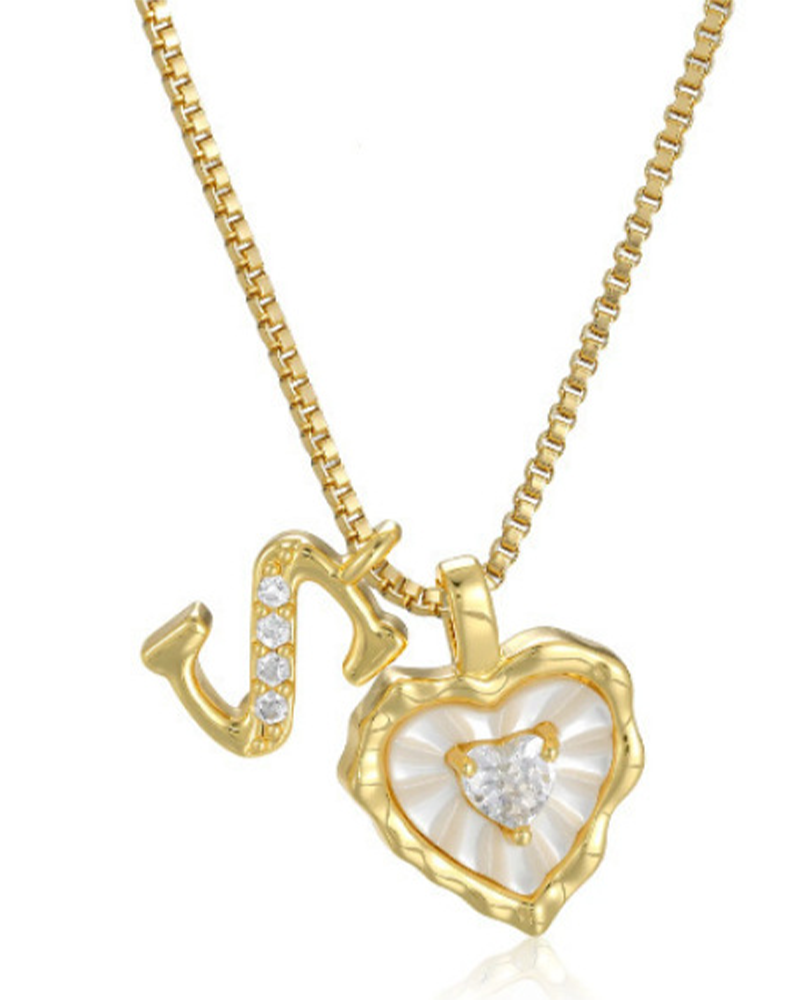 A–Z Micro Pave Letter Pendant Necklace