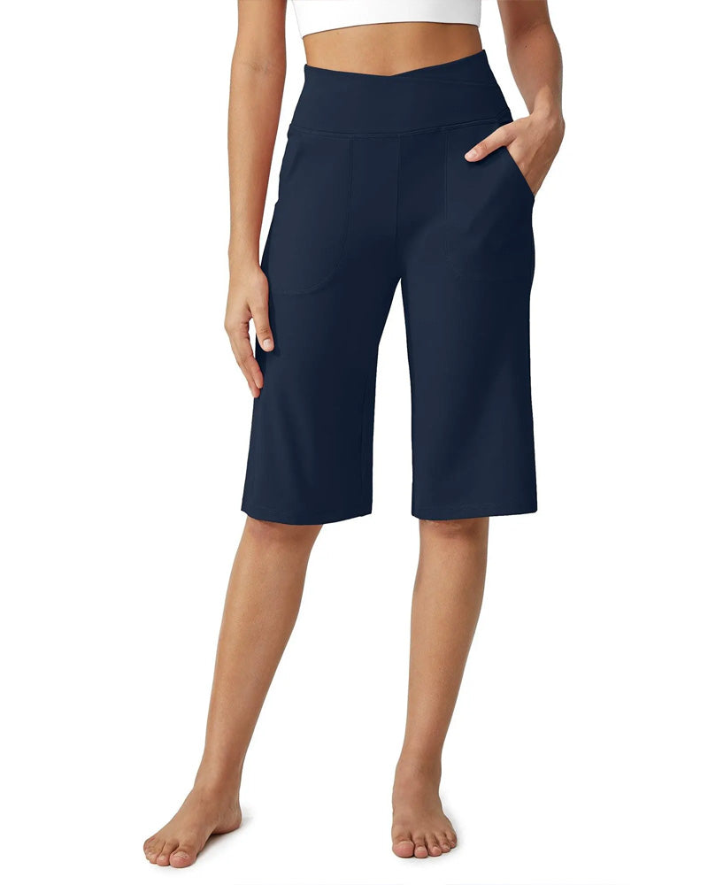 Casual Mid Waist Half Shorts