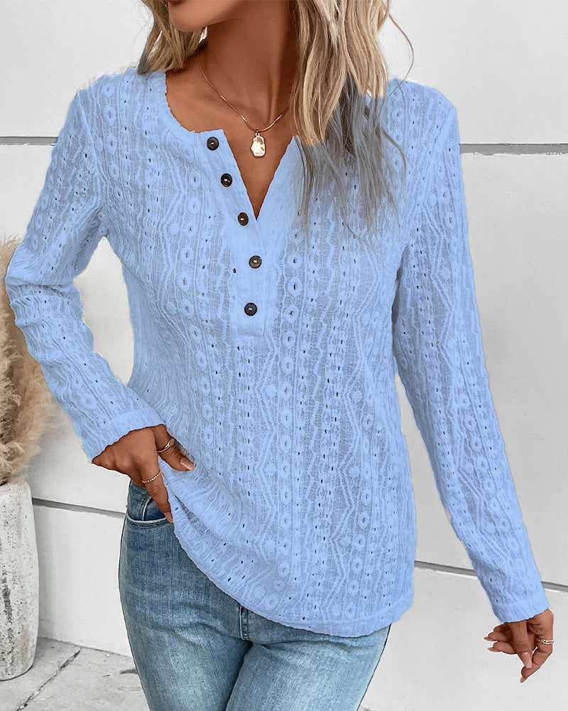 Solid color cutout top