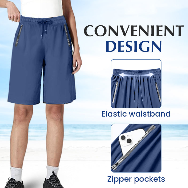 Unisex Ice Silk Quick Dry Stretch Shorts