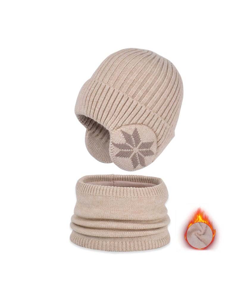 Winter beanie hat scarf sets warm knit hat