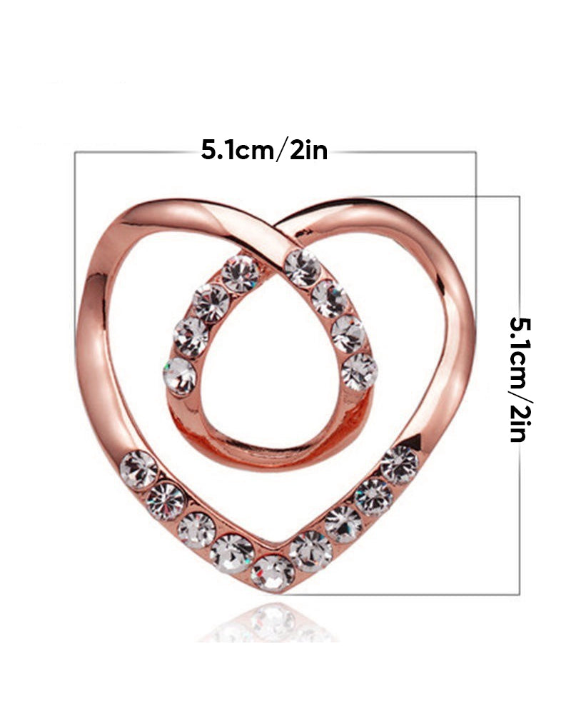 Heart-shaped thicker scarf clip