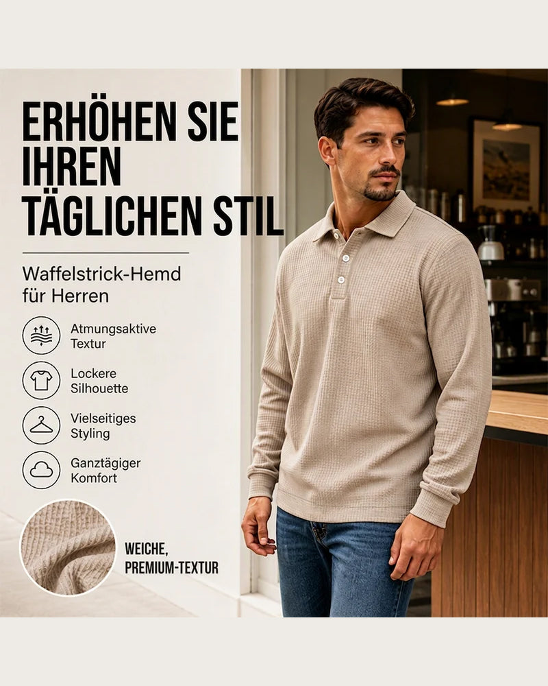 Men's Solid Color Lapel Top