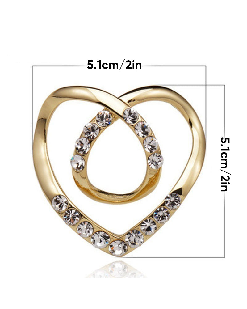 Heart-shaped thicker scarf clip