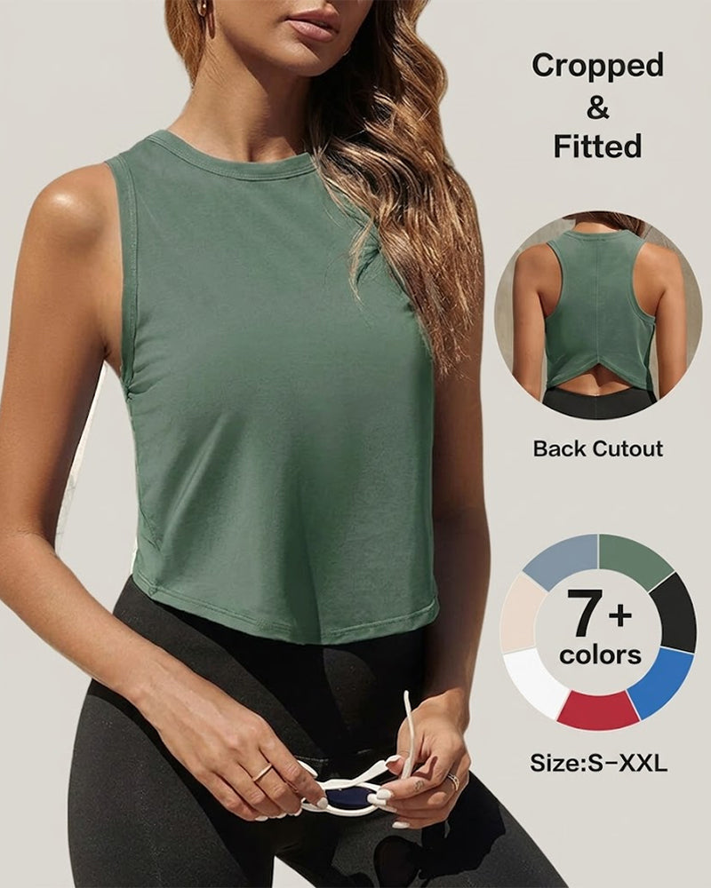 Sporty Cropped Tank Top