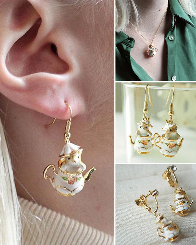 Mouse in my teapot jewelry set