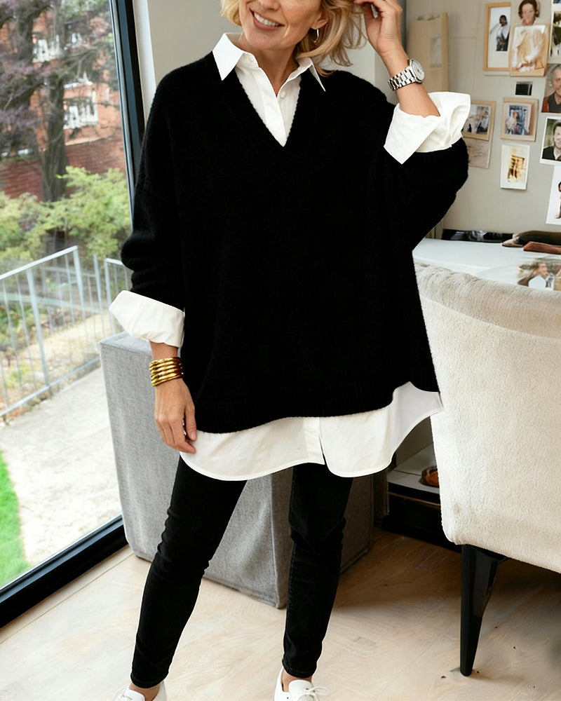 Fashionable Loose Long-Sleeved Sweater