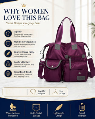 Large Capacity Waterproof Tote Bag for Women