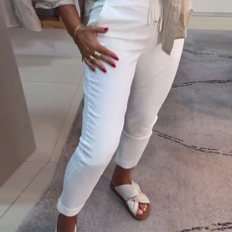 Aumora Drawstring Casual Pencil Pants