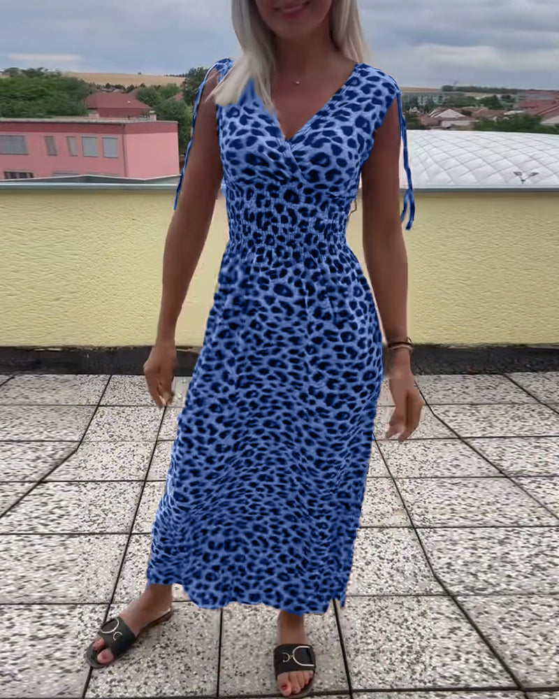 Leopard Print Sleeveless Dress