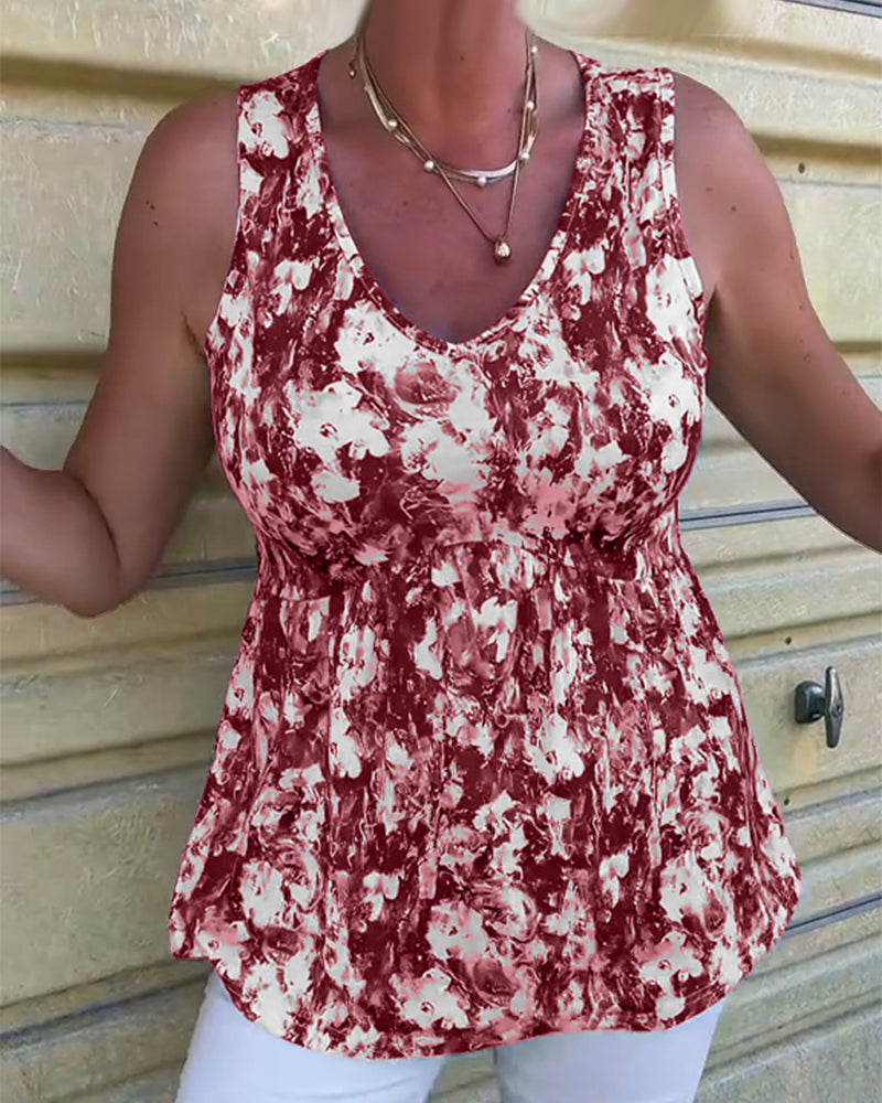 Sexy Printed Sleeveless Tank Top