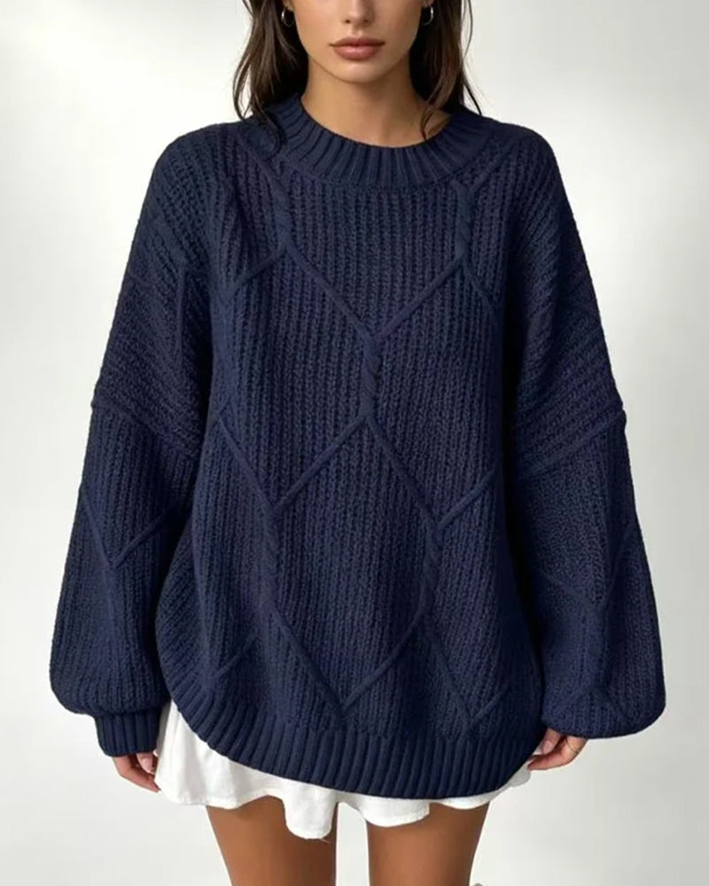 Solid Color Long Sleeve Pullover