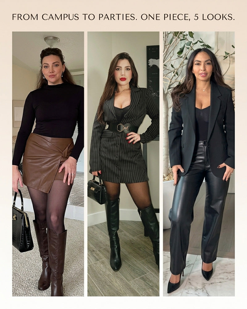 Sheer-Panel with Fleece Lined Tights Stay-Warm Tummy Control Sheer Effect Tights Bodysuit