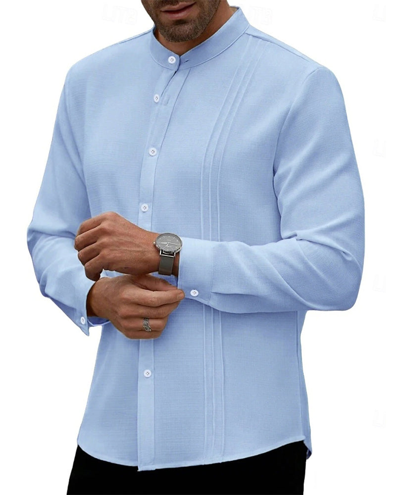 Men's Fashion Mini Mandarin Collar Shirt