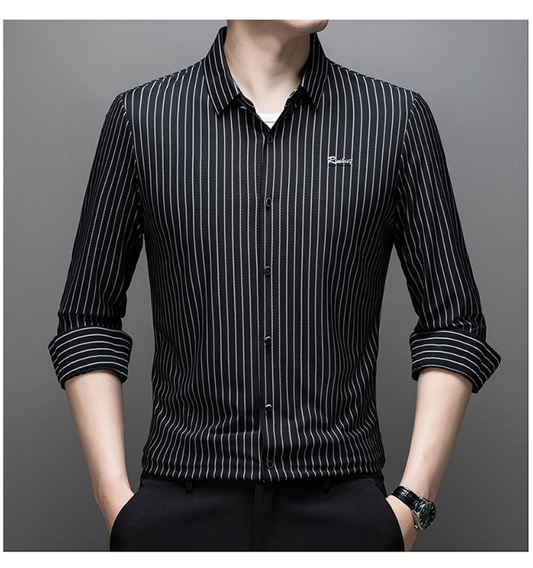 👔Men's Classic Long-Sleeved Striped Shirt
