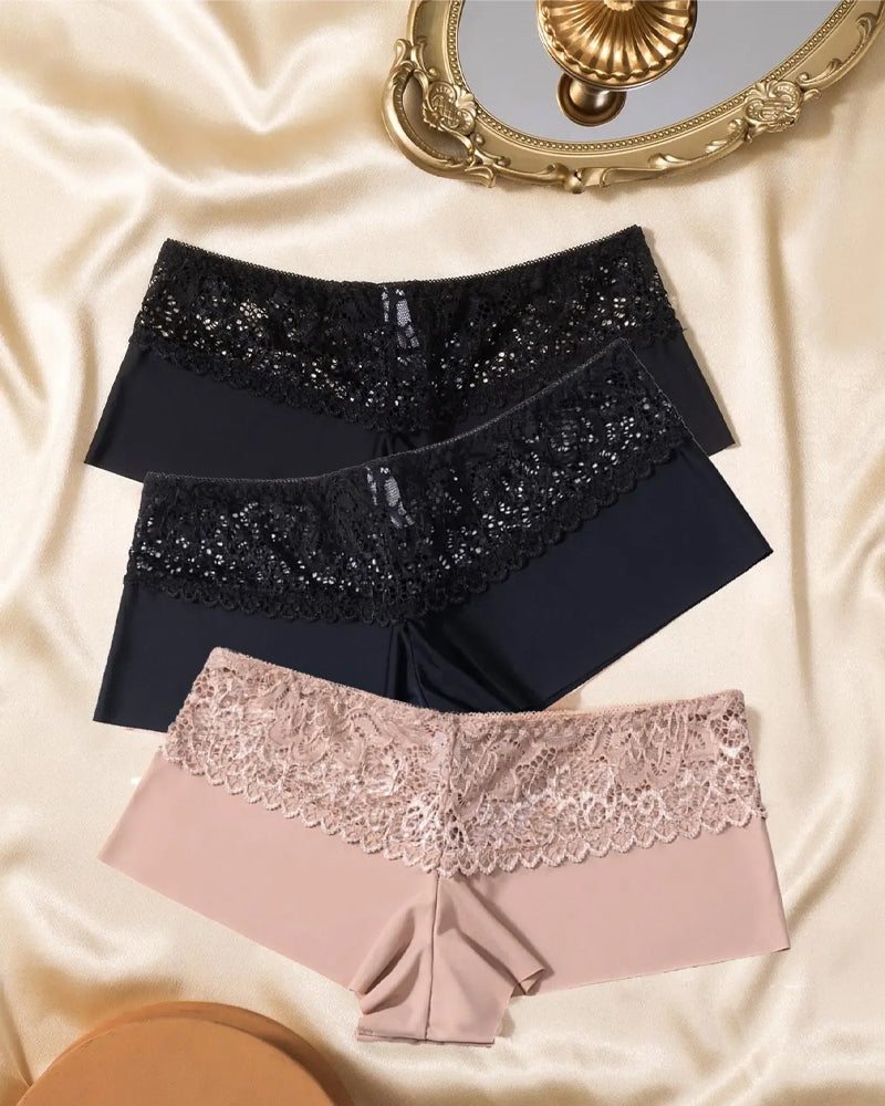 Breathable Hollow Out Ladies Boxer Lingerie
