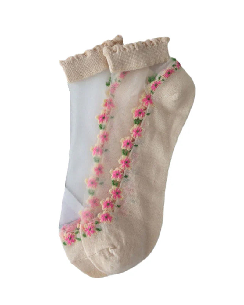 Summer Floral Breathable Socks