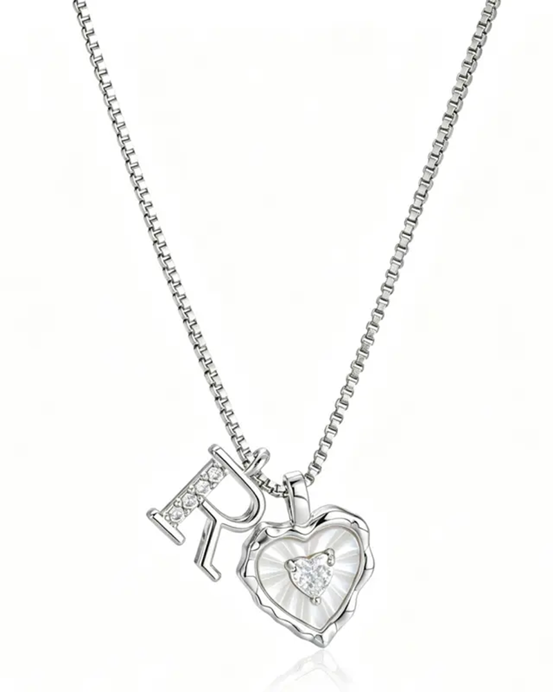 A–Z Micro Pave Letter Pendant Necklace