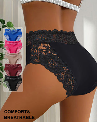 Sexy Lace Mid-Rise Panties-4