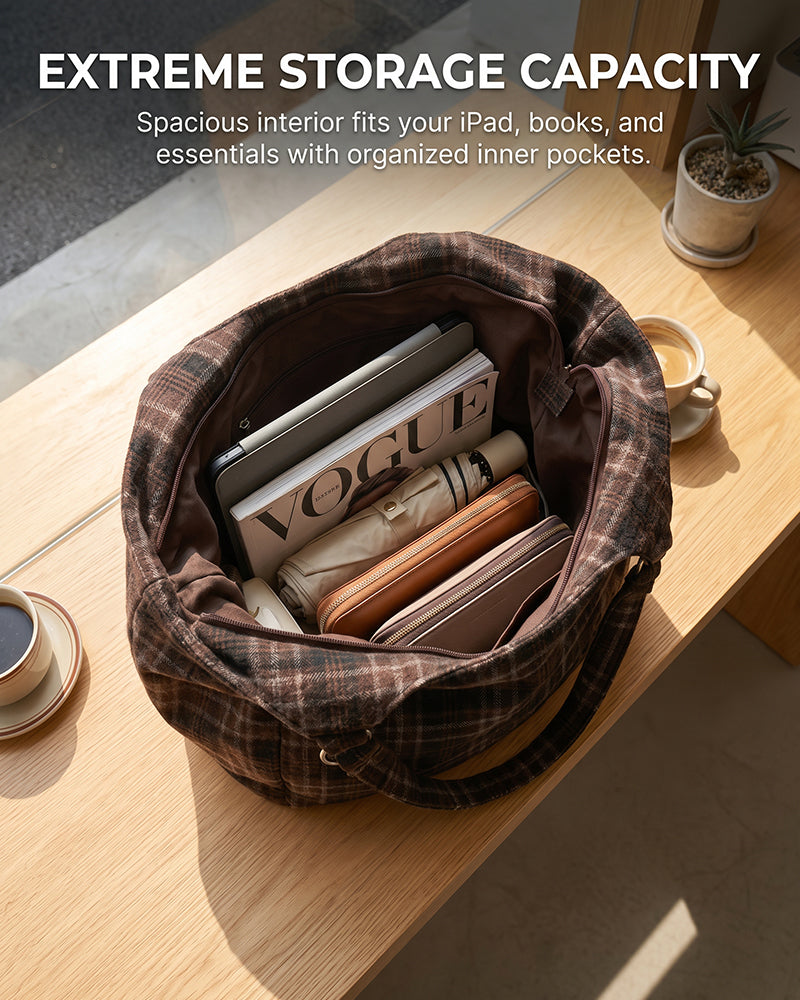 Casual Large-Capacity Crossbody Tote Bag
