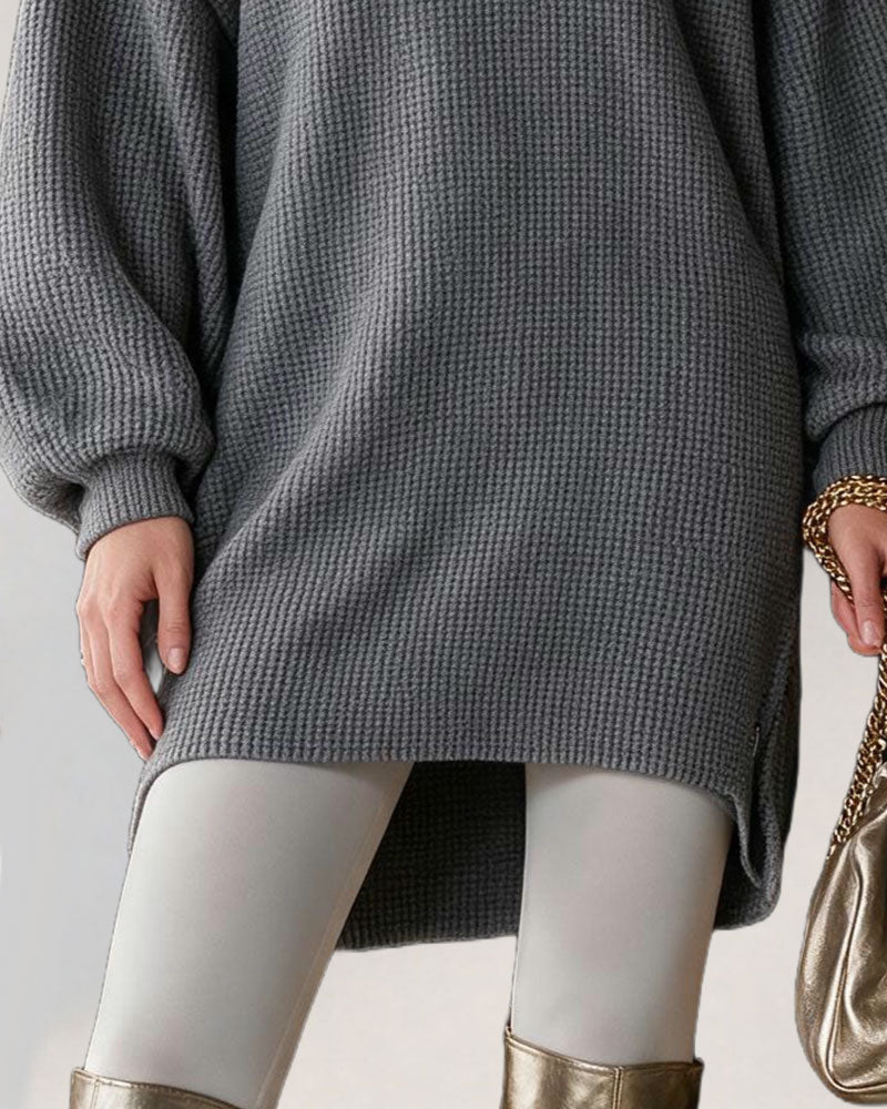 Fashion Zipper Long Knit Dress