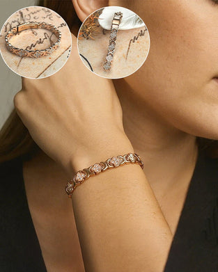 Four-Leaf Clover Copper Bracelet