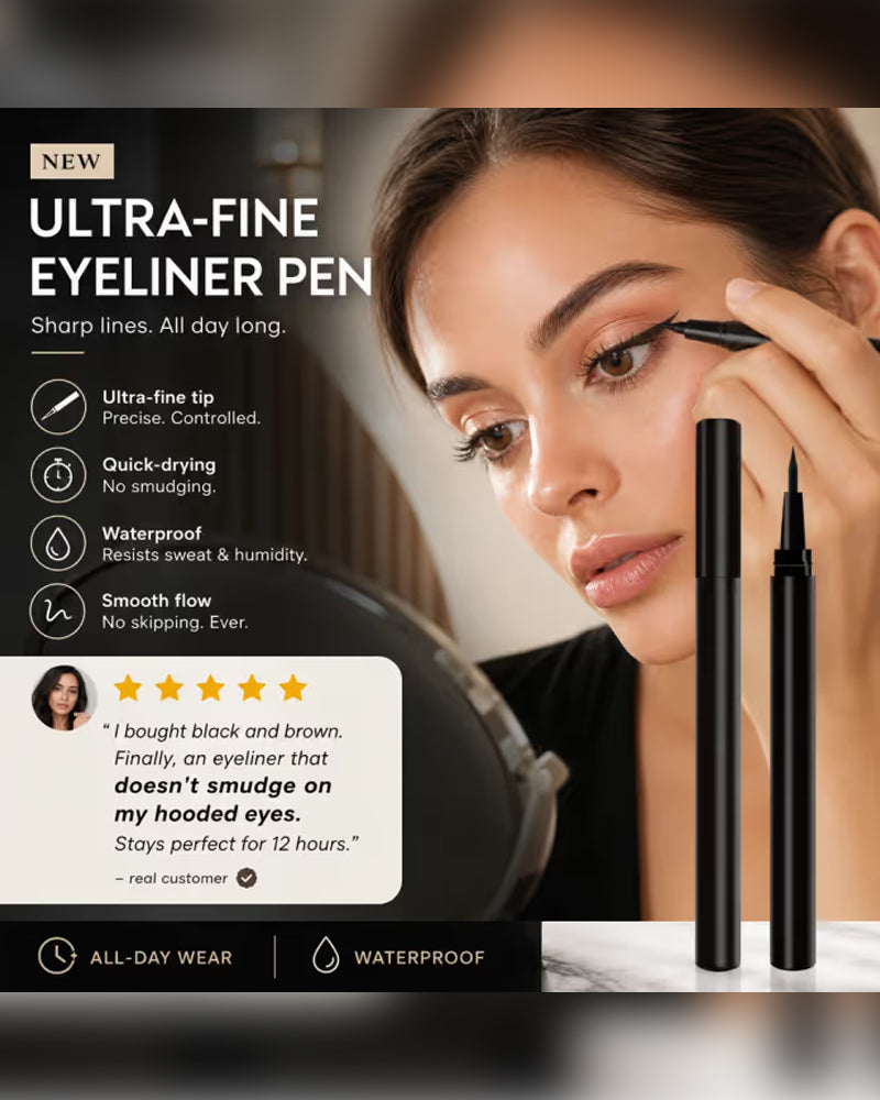 Waterproof Ultra-Fine Tip Fast-Drying Liquid Eyeliner