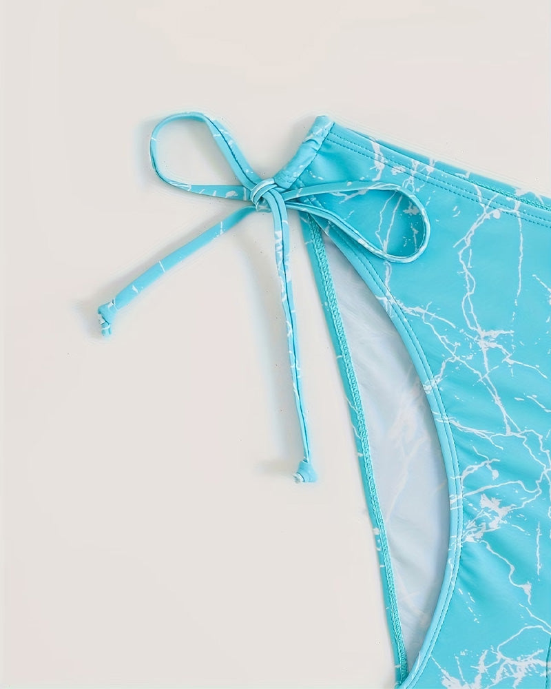 Marble Halter Bikini