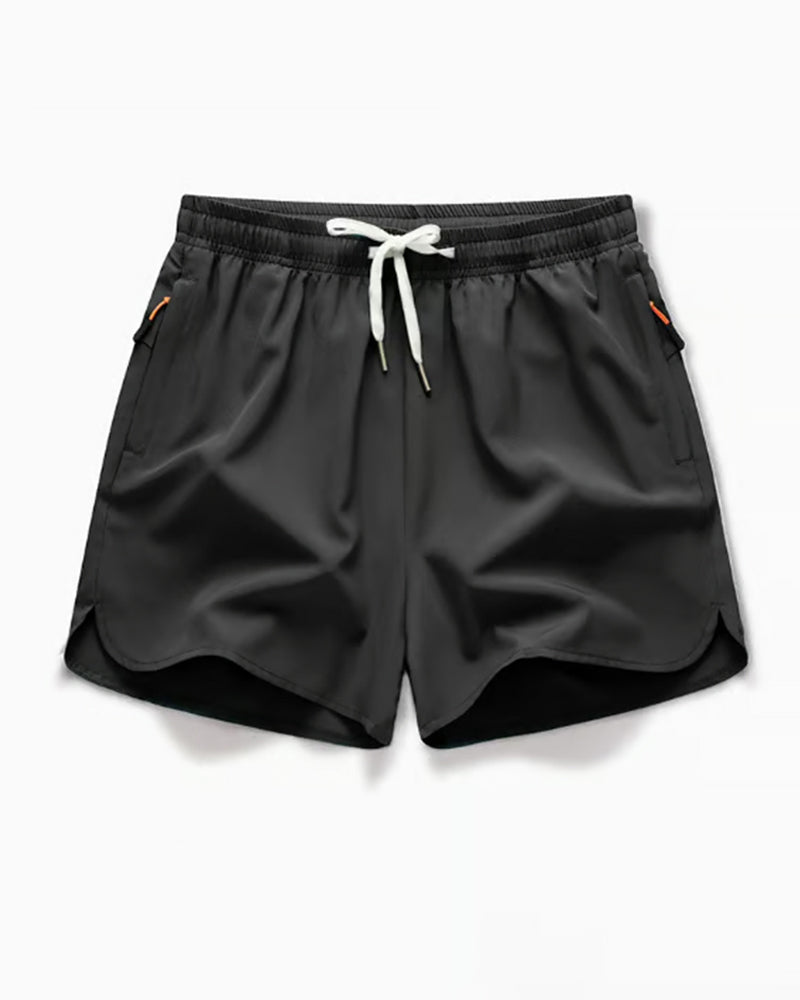 Zipper Pocket Quick Dry Dolphin Shorts