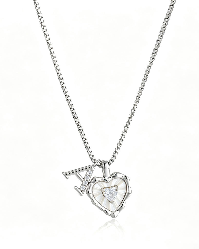 A–Z Micro Pave Letter Pendant Necklace